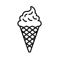 A black and white ice cream cone perfect for summer dessert