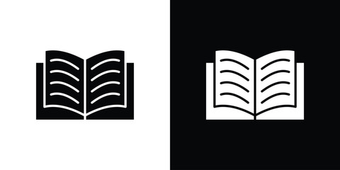 Book icon. flat and line style collection.