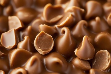 Melting chocolate chips ready for baking in a warm kitchen during a cozy afternoon