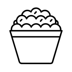 Drawing of a Full Container of a Creamy Dessert or Salad