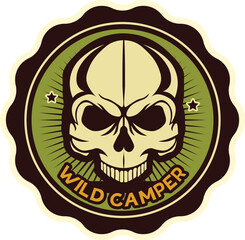 skull and crossbones icon on white background