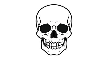 Fototapeta premium Simple skull graphic