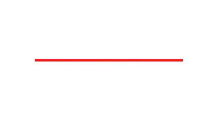 Red horizontal line on a white background. Minimalism and design.