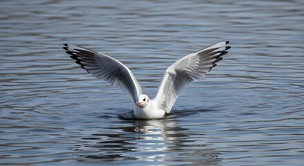 Seagull Taking Flight.