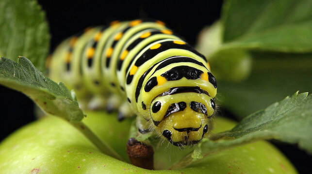 caterpillars eat apples