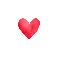 Fototapeta premium Red watercolor heart illustration on black background