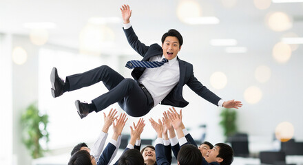 胴上げ（サラリーマン）