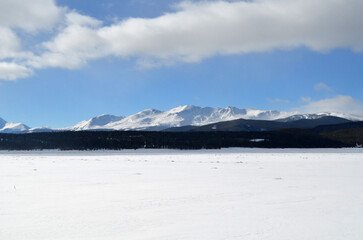 Colorado Landscape Covered in the Winters Snow