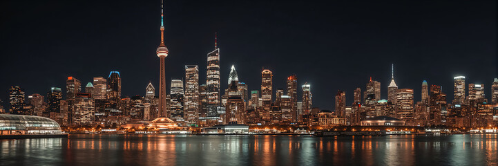 Obraz premium stunning city of Toronto Canada, night