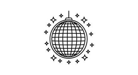 a disco ball surrounded by twinkling stars and light reflections