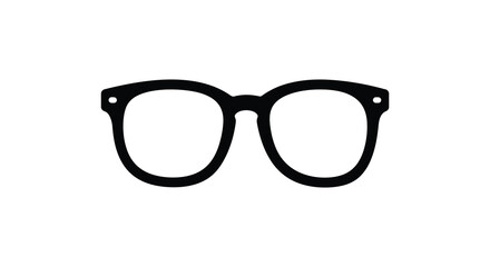 a simple illustration of classic round eyeglasses