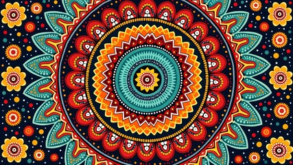 Fototapeta premium Sawan Somwar Puja sale banner design free space in the center Madhubani Paintings style