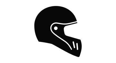 a black silhouette of a medieval knight helmet side view