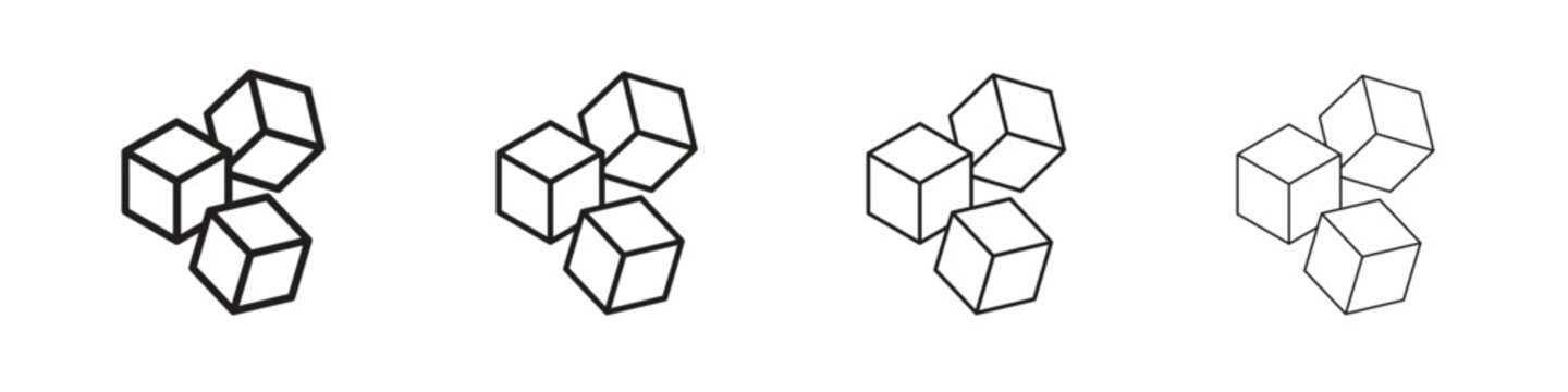 Sugar icon outline vector for web ui. Editable stroke.