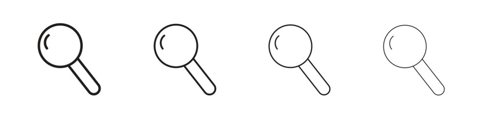 Search icon outline vector for web ui. Editable stroke.
