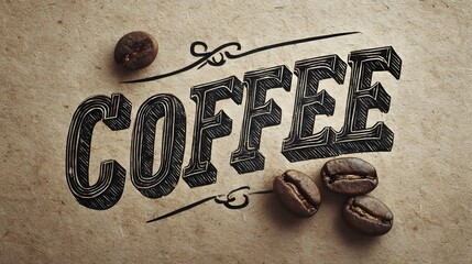 Coffee Illustrative Words Art