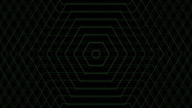 Green hexagonal patterns form an abstract geometric background with transparent, ideal for overlay creating modern designs or digital artworks.