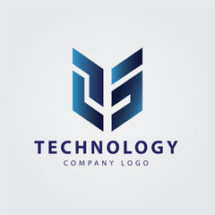 Abstract Geometric Shape Company Logo