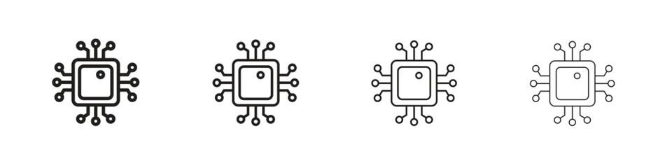 Computer science icon outline vector for web ui. Editable stroke.
