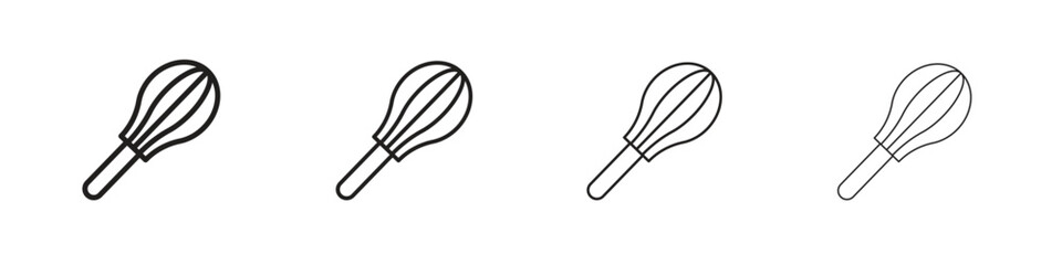 Beater icon outline vector for web ui. Editable stroke.