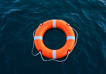 Life Ring Buoy Orange Water Safety Rescue Emergency Flotation Swimming