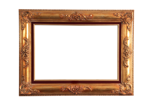 sophisticated and antique picture frames on a neutral background