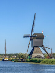 Unesco Werelderfgoed Kinderdijk Molens, Ancient Windmills in Kinderdijk in Netherlands, near Rotterdam
