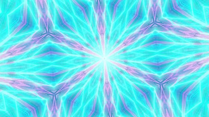 Abstract kaleidoscope neon acid mandala background of glowing luminous hexagonal geometry, seamless ornamental dynamic symmetry evolving in radiant futuristic motion design. - Powered by Adobe