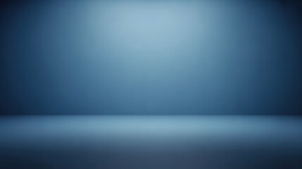 Minimalist blue gradient studio background with smooth seamless design, perfect for product photography, presentations, and creative projects with ample space