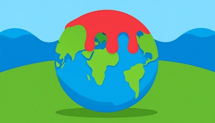 Earth with a red melting layer