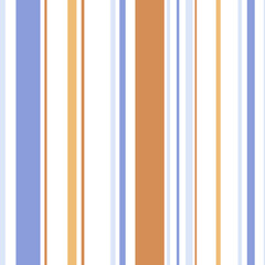 Abstract geometric pattern with vertical stripes in  blue, light blue, and orange colors. Minimalist modern background for design, packaging, textiles, and decor.