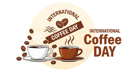 Celebrate international coffee day with delicious hot coffee and beans