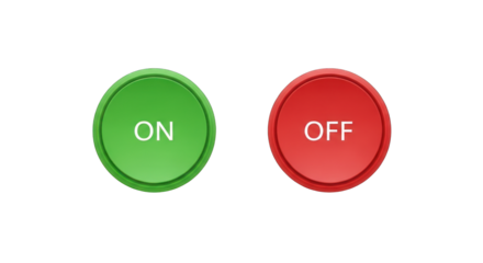 On and Off Buttons: Green and Red Control.