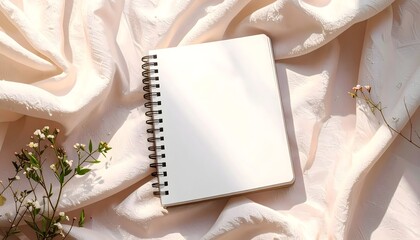Modern notebook stationery mockup with spiral binding high resolution mockup Image