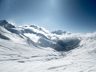 View over the Domaine de Balme Le Tour ski area