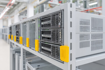 innovative conveyor system in hightech facility assembles home servers with automated system updates