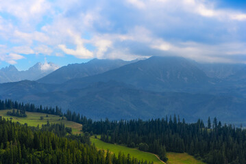 Obraz premium mountain landscape with clouds