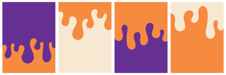 Background set. Halloween design. Vector illustration