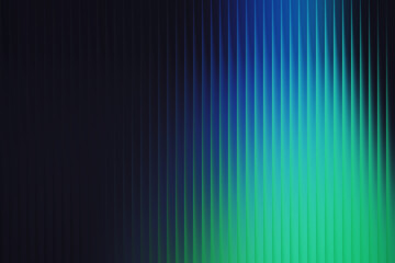 Abstract background with vertical ribbed texture and a gradient of dark blue to bright green, creating a futuristic and technological ambiance