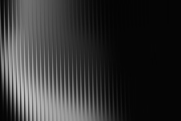 Abstract background with vertical ribbed texture and gradient from light gray to black, creating a sense of depth and mystery
