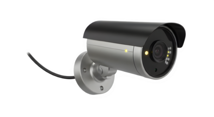 Security cams isolated on white background.