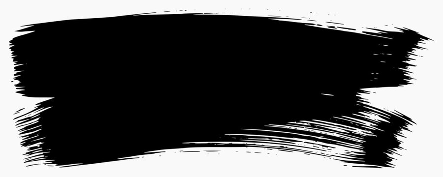 banner with a theme of one black brush stroke vector design