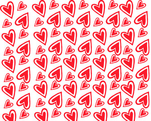 Heart shaped pattern design rug or fabric