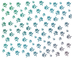 Floral pattern design rug or fabric