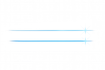 Two parallel blue glowing lines with sparkles on each side are featured on a transparent background, perfect for digital projects