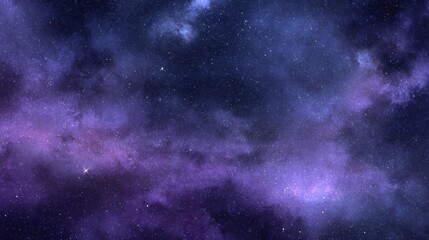 Fototapeta premium Vibrant purple and blue nebula with countless stars, a cosmic cloud formation in deep space, representing the vastness of the universe and celestial wonders