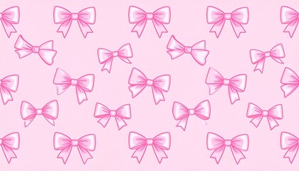 Pastel pink bows on a soft background