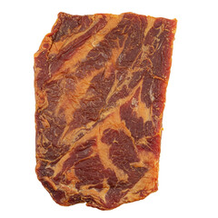 Slices and pieces of dried meat ready for snacking or cooking