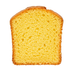 Slice of cornmeal cake served as a traditional dessert option
