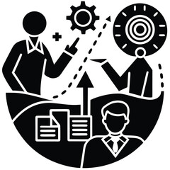 goals planning vector art